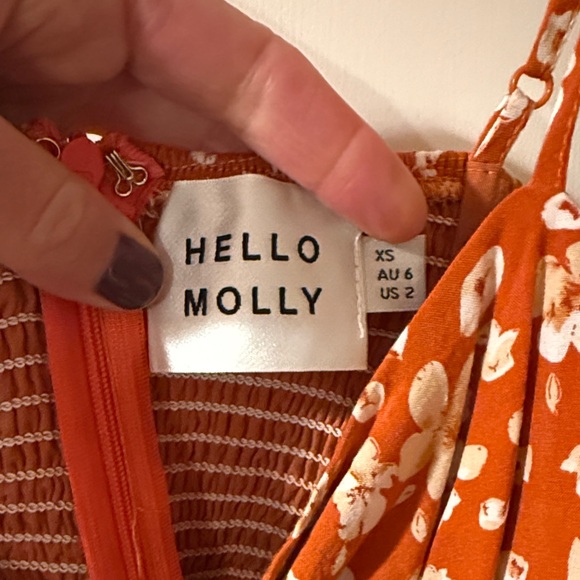 Orange Floral Hello Molly dress - Picture 2 of 3